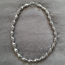 15 mm Skull Halskette Edelstahl Biker Herren Totenkopf Königskette Panzerkette 