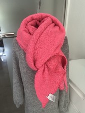 LUHTA Maxi Strick SCHAL XXL rosa pink weich & warm Logo Silber NEU