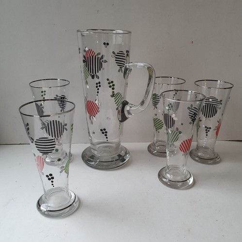 Vintage glas emaille limonade - glas,