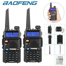 2X BAOFENG BF-UV5R Sprechfunkgeräte Handfunkgerät Walkie Talkie Amateur UHF SET