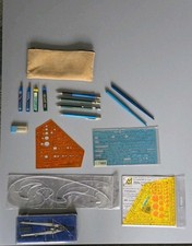 Technische Zeichenschablonen Druckbleistifte Kurvenlinear Maschinenbau etc.