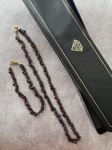 Granat halskette und - halskette, armband