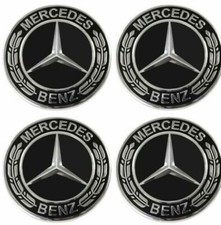 4x Mercedes Benz STICKERS ONLY Radnabenkappen-Aufkleber-Set 56mm MB A E S NL