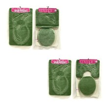 Badgarnitur Badteppich Badezimmergarnitur 3-Teilig Set 85 x 55cm WC Vorleger