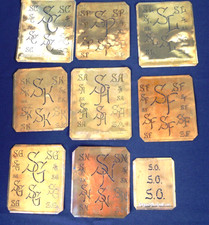 8  alte Wäscheschablonen