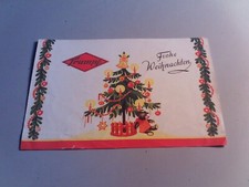 Altes Etikett Trumpf Schokolade Frohe Weihnachten