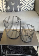 2Metall Deko Windlicht-Vase ohne Einsatz