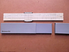 DDR  -  Rechenstab  Rechenschieber  aus Metall   funktioniert  mit Beschreibung