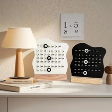Holz schreibtischkalender - holz,