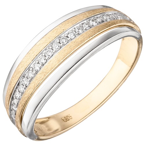 Damenring eismatt 585 - , gold
