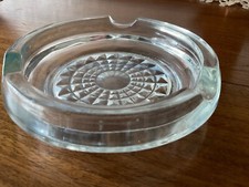 DDR Aschenbecher, Retro, Mitropa Design , VEB Kunstglas Gehren, sehr fest, 14 cm