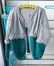 Damen Strickjacke  - selber gestrickt - Handarbeit - Gr. 50