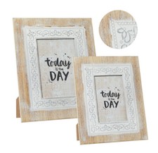 Bilderrahmen Holz natur grau