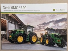 JOHN DEERE Serie 6MC / 6RC Traktoren Prospekt Bulldog Schlepper