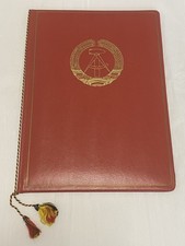 DDR Urkundenmappe /Dokumentenmappe - mit Emblem der DDR A4