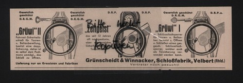 Velbert werbung 1934 - werbung,