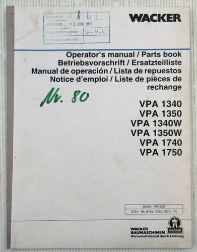 Wacker vpa 1340 1350 1740 - wacker,