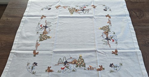 Weihnachts mitteldecke weiß - weihnachts-mitteldecke,