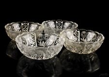 Sammlerobjekt kleine Glas Schalen 4er Set Nachtisch Snacks Art Deco Deko Sammler