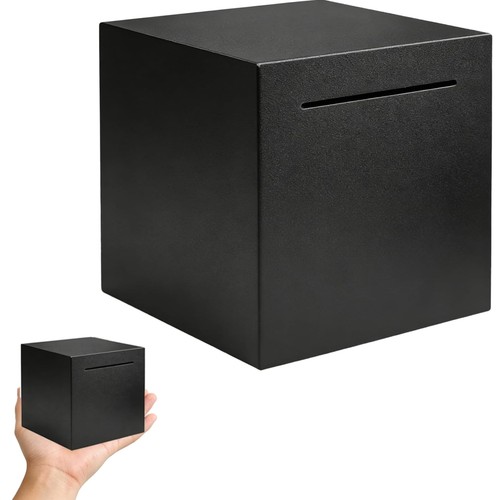 Spardose edelstahl schwarz - edelstahl,