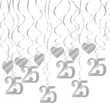 18 Stück Deko Silberhochzeit