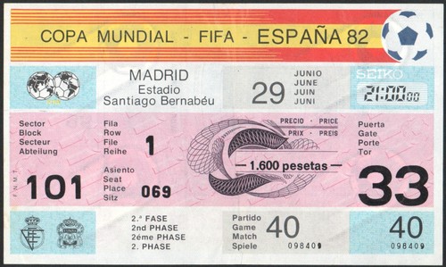 1982 ticket zwischen - wm,