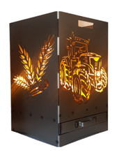 Feuerkorb John Deere mit Ascheschublade 40x40x60cm Feuertonne Feuerstelle Grill