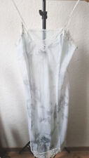 Negligee hellblau mit Blumenmuster Vintage Nachthemd Retro mit Spitze