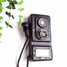 1pc Antikes Telefon mit Wählscheibe, Vintage-Stil, für Wand, Geschäft, Zuhause