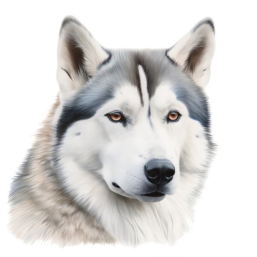 Sticker husky aquarell - sticker,
