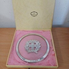 Glasplatte Silber Overlay