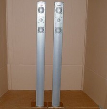 Red Star HLS707 Heimkino Soulen Stand Lautsprecher Rear 2x300W PMPO Silber 3Wege