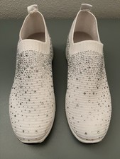Sock-Sneaker, Weiß mit Strass, Gr. 38
