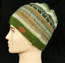 Herren Strickmütze nordischer Stil Alpaka, Wolle Handarbeit Unikat Farbmix Gr. L