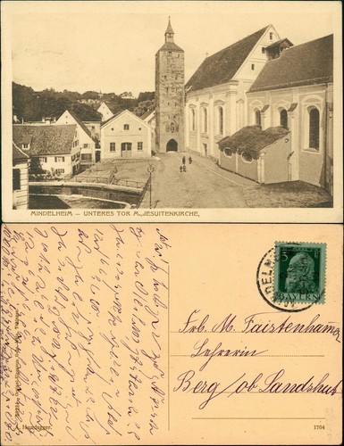 Ansichtskarte mindelheim - ansichtskarte,