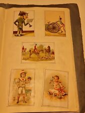 altes Album mit Sammlung antik Kaufmannsbilder Oblaten Karten Glanzbilder