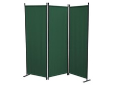 Paravent Raumteiler Trennwand Sichtschutz uni 3-teilig grün Grasekamp - B-Ware