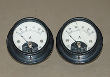 2 Stück antike Anzeigetafel 6,9 cm (8,6 cm) Amperemeter 60 Ampere analog Bakelit