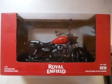 sehr schönes Motorradmodell Royal Enfield Meteor Supernova RED Maßstab 1:12