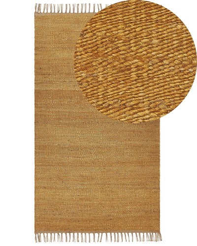Teppich läufer jute gelb - teppich,