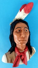 Indianer - Figur Alabaster 27 CM - Wandleuchte - 24 castagna