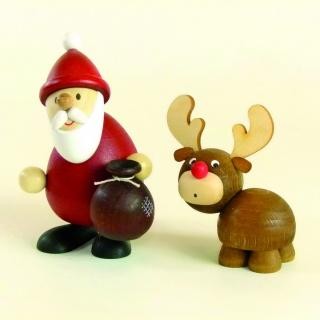 Holzfigur weihnachtsmann mit - holzfigur,