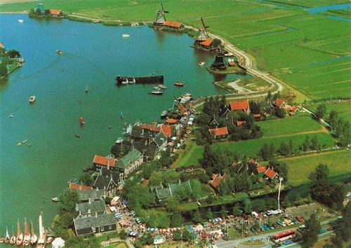 Zaanse schans fliegeraufnahme - zaanse,