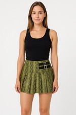 Faltenrock mit Schlangenhaut