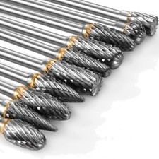 Hartmetall frässtifte set - hartmetall, 10