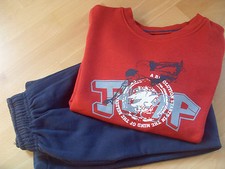 °°°Jogginganzug, Freizeit 2 Teiler°°° Gr.140 °°°dkl. blau/rot °°°