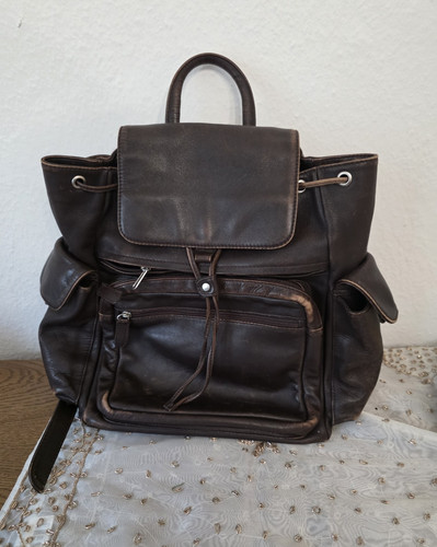 Vintage lederrucksack - vintage,