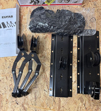 Eufab 16411 Fahrrad Deckenlift Schwarz Deckenhalterung Deckenhaken Seilzug Lift