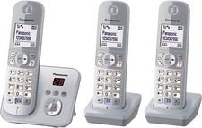 Panasonic Festnetz Telefon Set KX-TG6823GS Perlsilber analog  B Ware