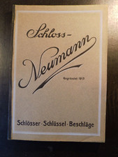 SCHLOSS - NEUMANN Katalog ca. 1910erJ. Schlösser Schlüssel Beschläge Buch antik